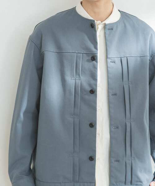 FORK&SPOON(フォークアンドスプーン)の「FORK&SPOON ノーカラータックブルゾン(ブルゾン・メンズ・ライトブラウン/ブルー系その他・4/5)」の19枚目の写真