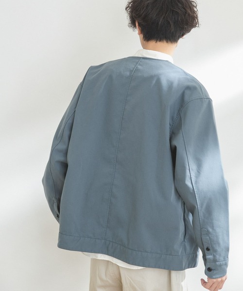 FORK&SPOON(フォークアンドスプーン)の「FORK&SPOON ノーカラータックブルゾン(ブルゾン・メンズ・ライトブラウン/ブルー系その他・4/5)」の22枚目の写真