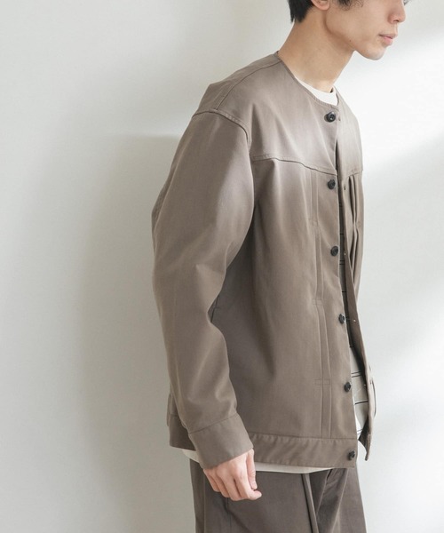 FORK&SPOON(フォークアンドスプーン)の「FORK&SPOON ノーカラータックブルゾン(ブルゾン・メンズ・ライトブラウン/ブルー系その他・4/5)」の10枚目の写真