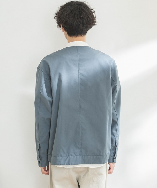 FORK&SPOON(フォークアンドスプーン)の「FORK&SPOON ノーカラータックブルゾン(ブルゾン・メンズ・ライトブラウン/ブルー系その他・4/5)」の5枚目の写真