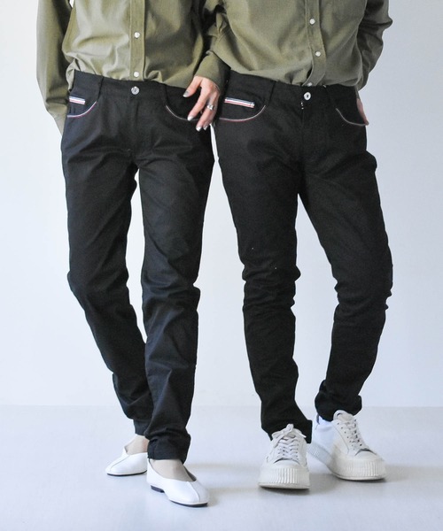 Starting Over（スターティングオーバー）の「サテンストレッチ トリコステッチパンツ（その他パンツ・メンズ・ホワイト/ブラック・L/XL/M）」の2枚目の写真