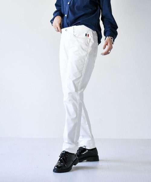 Starting Over（スターティングオーバー）の「サテンストレッチ トリコステッチパンツ（その他パンツ・メンズ・ホワイト/ブラック・L/XL/M）」の3枚目の写真
