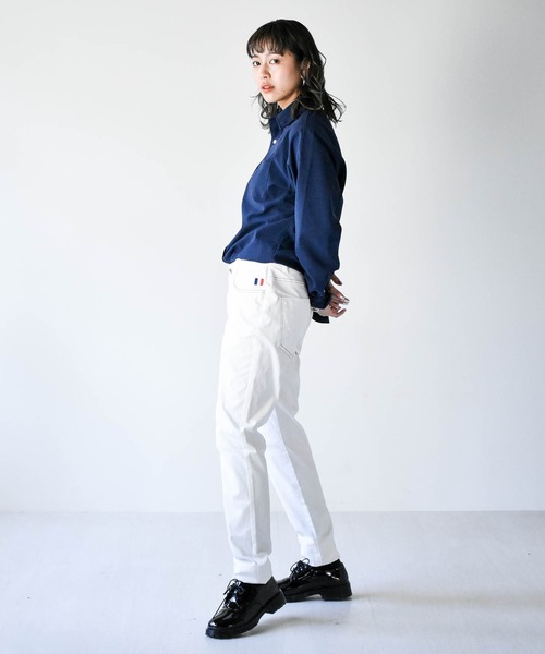 Starting Over（スターティングオーバー）の「サテンストレッチ トリコステッチパンツ（その他パンツ・メンズ・ホワイト/ブラック・L/XL/M）」の4枚目の写真