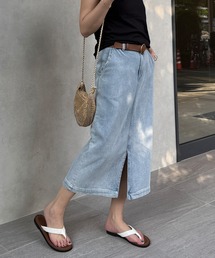 LBC | 【細見え★美ラインデニム】LBC Iラインデニムスカート(セットアップ可能)(スカート)