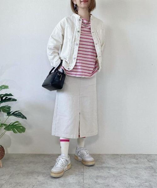 LBC(エルビーシー)の「【選べるセットアップ】LBC 美脚Iラインスカート(スカート・レディース・オフホワイト/ネイビー系/ベージュ/ピンク/スカイブルー/ブラック/マスタード/ライトグレー・M/L)」の19枚目の写真