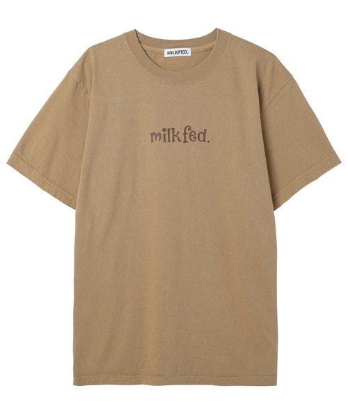 MILKFED.（ミルクフェド）の「S/S TEE CURLY LOGO（Tシャツ/カットソー・レディース・ホワイト/ブラック/ベージュ/オフホワイト/ライトパープル・ONE SIZE）」の12枚目の写真