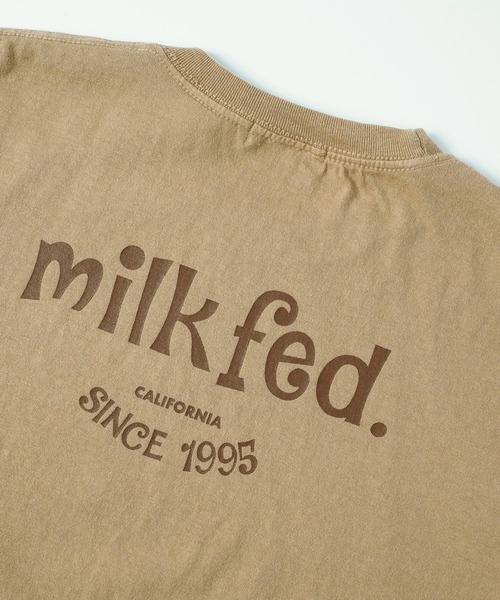 MILKFED.（ミルクフェド）の「S/S TEE CURLY LOGO（Tシャツ/カットソー・レディース・ホワイト/ブラック/ベージュ/オフホワイト/ライトパープル・ONE SIZE）」の7枚目の写真