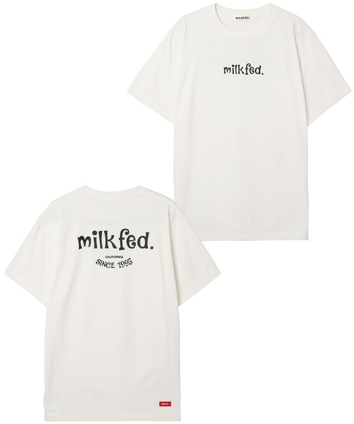 MILKFED.（ミルクフェド）の「S/S TEE CURLY LOGO（Tシャツ/カットソー・レディース・ホワイト/ブラック/ベージュ/オフホワイト/ライトパープル・ONE SIZE）」の19枚目の写真