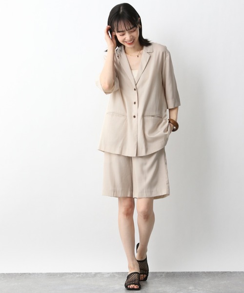 A part by(アパートバイ)の「RyNyハーフパンツ 947195(その他パンツ・レディース・アイボリー/チャコールグレー/ダークネイビー・MEDIUM/LARGE)」の16枚目の写真