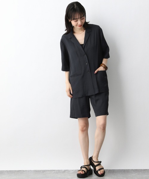 A part by(アパートバイ)の「RyNyハーフパンツ 947195(その他パンツ・レディース・アイボリー/チャコールグレー/ダークネイビー・MEDIUM/LARGE)」の8枚目の写真