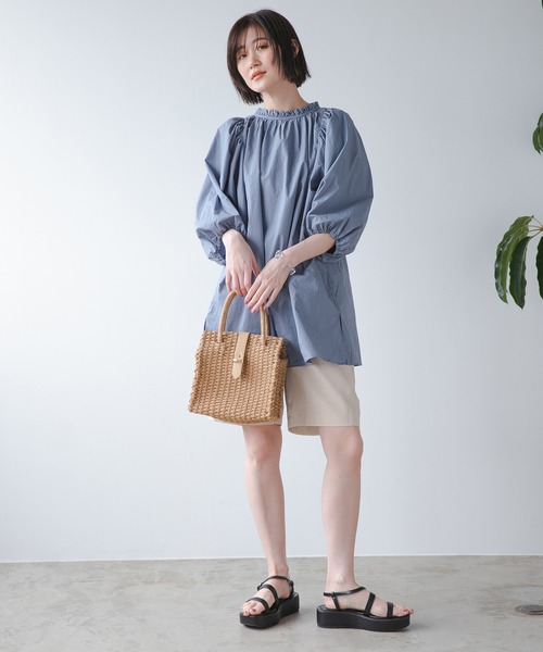 A part by(アパートバイ)の「RyNyハーフパンツ 947195(その他パンツ・レディース・アイボリー/チャコールグレー/ダークネイビー・MEDIUM/LARGE)」の19枚目の写真