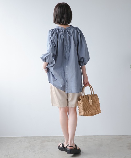 A part by(アパートバイ)の「RyNyハーフパンツ 947195(その他パンツ・レディース・アイボリー/チャコールグレー/ダークネイビー・MEDIUM/LARGE)」の20枚目の写真