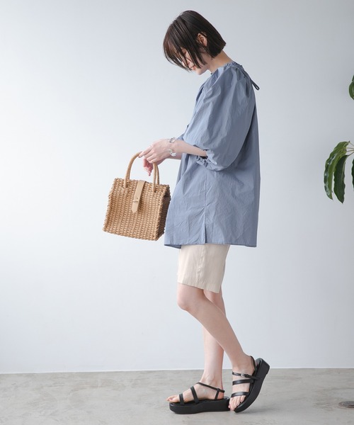 A part by(アパートバイ)の「RyNyハーフパンツ 947195(その他パンツ・レディース・アイボリー/チャコールグレー/ダークネイビー・MEDIUM/LARGE)」の21枚目の写真