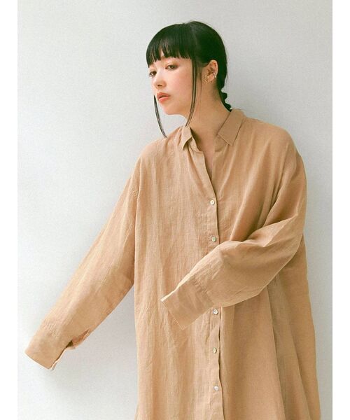 Ungrid（アングリッド）の「ロングルーズシャツワンピース（ワンピース・レディース・オフホワイト/ブルー/モカ・FREE）」の8枚目の写真