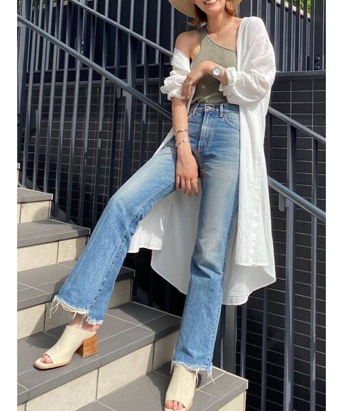 Ungrid（アングリッド）の「ロングルーズシャツワンピース（ワンピース・レディース・オフホワイト/ブルー/モカ・FREE）」の13枚目の写真