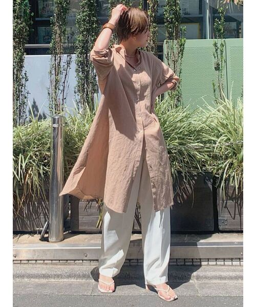 Ungrid（アングリッド）の「ロングルーズシャツワンピース（ワンピース・レディース・オフホワイト/ブルー/モカ・FREE）」の14枚目の写真