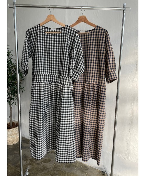 DAIS-Y（デイジー）の「ギンガムチェックオーバーシルエット5分袖ワンピース（ワンピース・レディース・ブラック/ネイビー・FREE）」の20枚目の写真