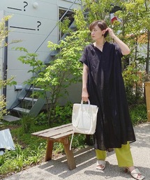 CIENA | 大人気！夏でもさらっと着れるボイル素材　着丈が選べる2way綿ボイルワンピース　インナーワンピース付き(ワンピース)