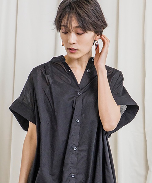 CIENA（シエナ）の「着丈が選べる2way綿ボイルワンピース　インナーワンピース付き（ワンピース・レディース・ベージュ/パープル/ブルー/ブラック・FREE/F(M)）」の13枚目の写真