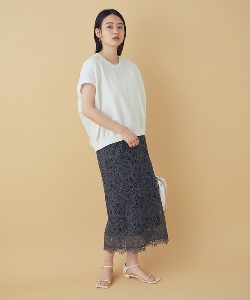 ADAM ET ROPE'（アダムエロペ）の「【一部WEB限定】バックドレーププルオーバー（Tシャツ/カットソー・レディース・ホワイト/グレー/カーキ/ベージュ系その他・FREE）」の5枚目の写真