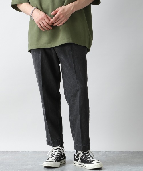 RAGEBLUE（レイジブルー）の「＜USAコットン使用＞綿麻デニムテーパードパンツ/935026（デニムパンツ・メンズ・ネイビー/ダークグレー/ブルー/サックスブルー・MEDIUM/LARGE）」の5枚目の写真