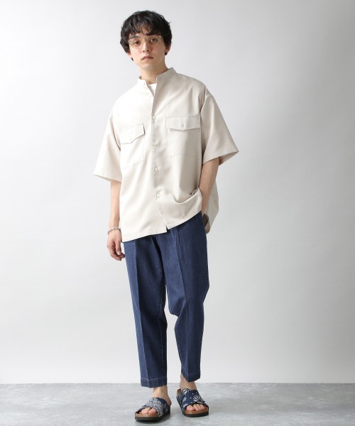 RAGEBLUE（レイジブルー）の「＜USAコットン使用＞綿麻デニムテーパードパンツ/935026（デニムパンツ・メンズ・ネイビー/ダークグレー/ブルー/サックスブルー・MEDIUM/LARGE）」の14枚目の写真