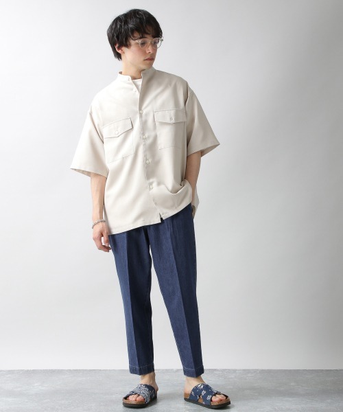 RAGEBLUE（レイジブルー）の「＜USAコットン使用＞綿麻デニムテーパードパンツ/935026（デニムパンツ・メンズ・ネイビー/ダークグレー/ブルー/サックスブルー・MEDIUM/LARGE）」の9枚目の写真