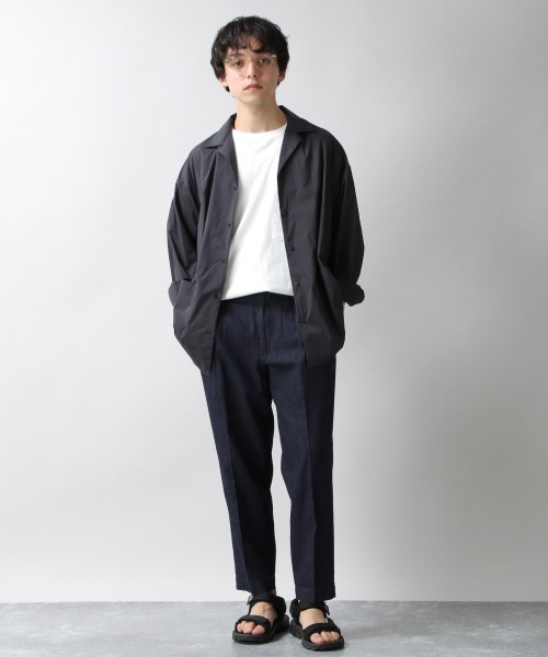 RAGEBLUE（レイジブルー）の「＜USAコットン使用＞綿麻デニムテーパードパンツ/935026（デニムパンツ・メンズ・ネイビー/ダークグレー/ブルー/サックスブルー・MEDIUM/LARGE）」の21枚目の写真