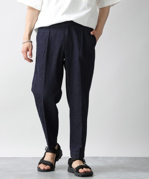 RAGEBLUE（レイジブルー）の「＜USAコットン使用＞綿麻デニムテーパードパンツ/935026（デニムパンツ・メンズ・ネイビー/ダークグレー/ブルー/サックスブルー・MEDIUM/LARGE）」の11枚目の写真