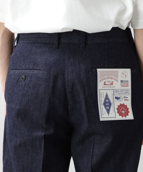 RAGEBLUE（レイジブルー）の「＜USAコットン使用＞綿麻デニムテーパードパンツ/935026（デニムパンツ・メンズ・ネイビー/ダークグレー/ブルー/サックスブルー・MEDIUM/LARGE）」の17枚目の写真