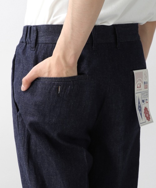 RAGEBLUE（レイジブルー）の「＜USAコットン使用＞綿麻デニムテーパードパンツ/935026（デニムパンツ・メンズ・ネイビー/ダークグレー/ブルー/サックスブルー・MEDIUM/LARGE）」の12枚目の写真