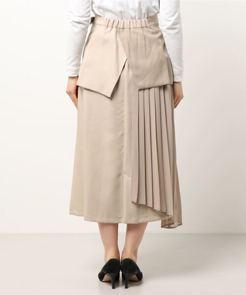 ROSE BUD（ローズバッド）の「異素材プリーツスカート（スカート・レディース・ベージュ/カーキ・FREE）」の3枚目の写真