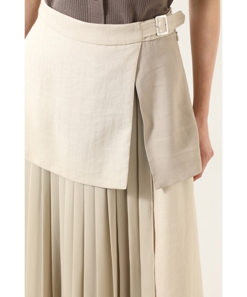 ROSE BUD（ローズバッド）の「異素材プリーツスカート（スカート・レディース・ベージュ/カーキ・FREE）」の6枚目の写真