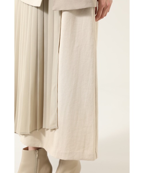ROSE BUD（ローズバッド）の「異素材プリーツスカート（スカート・レディース・ベージュ/カーキ・FREE）」の8枚目の写真