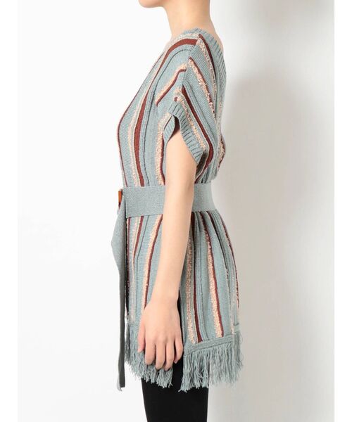 MURUA（ムルーア）の「ルーズストライプニット（ニット/セーター・レディース・アイボリー/ブルー・FREE）」の13枚目の写真