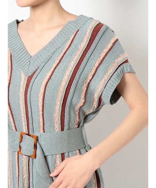 MURUA（ムルーア）の「ルーズストライプニット（ニット/セーター・レディース・アイボリー/ブルー・FREE）」の16枚目の写真