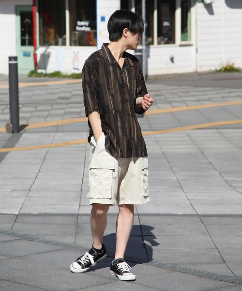 ZIP FIVE(ジップファイブ)の「【ZIP FIVE】6ポケット ワイドシルエット カーゴショーツ(カーゴパンツ・メンズ・カーキ/ブラック/ベージュ/ライトベージュ/アイボリー/パープル/ブラウン/ブルー・MEDIUM/LARGE)」の18枚目の写真