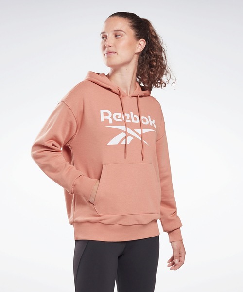Reebok(リーボック)の「 アイデンティティ ロゴ フレンチテリー フーディー / Identity Logo French Terry Hoodie(パーカー・レディース・ヘザーグレー/ブルー/ホワイト×ブラック/ライトグレー/コーラルピンク/グレー×ホワイト/ピンク系その他/ブラック・SMALL/MEDIUM/LARGE/X-LARGE/X-SMALL)」の8枚目の写真