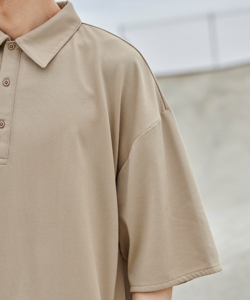act'm（アクトム）の「オーバーサイズヘムライン ポロシャツ（ポロシャツ・メンズ・ベージュ/ネイビー・S/M/L）」の20枚目の写真