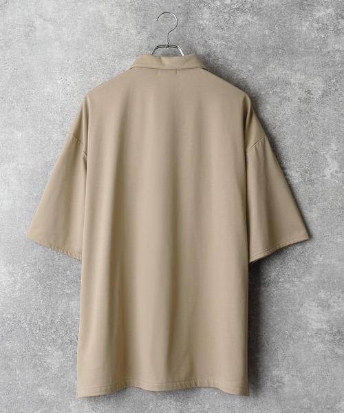 act'm（アクトム）の「オーバーサイズヘムライン ポロシャツ（ポロシャツ・メンズ・ベージュ/ネイビー・S/M/L）」の22枚目の写真