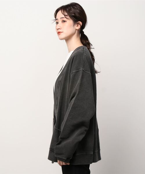 CAL O LINE（キャルオーライン）の「【 CAL O LINE / キャル オー ライン ] スウェットカーディガン CL212016 SES（カーディガン/ボレロ・メンズ・ブラック・M/L）」の2枚目の写真