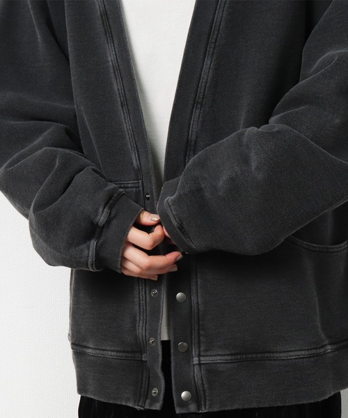 CAL O LINE（キャルオーライン）の「【 CAL O LINE / キャル オー ライン ] スウェットカーディガン CL212016 SES（カーディガン/ボレロ・メンズ・ブラック・M/L）」の16枚目の写真