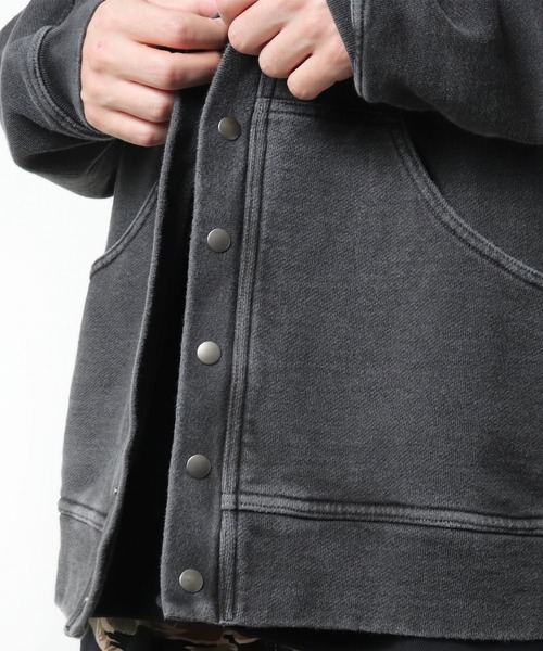 CAL O LINE（キャルオーライン）の「【 CAL O LINE / キャル オー ライン ] スウェットカーディガン CL212016 SES（カーディガン/ボレロ・メンズ・ブラック・M/L）」の10枚目の写真