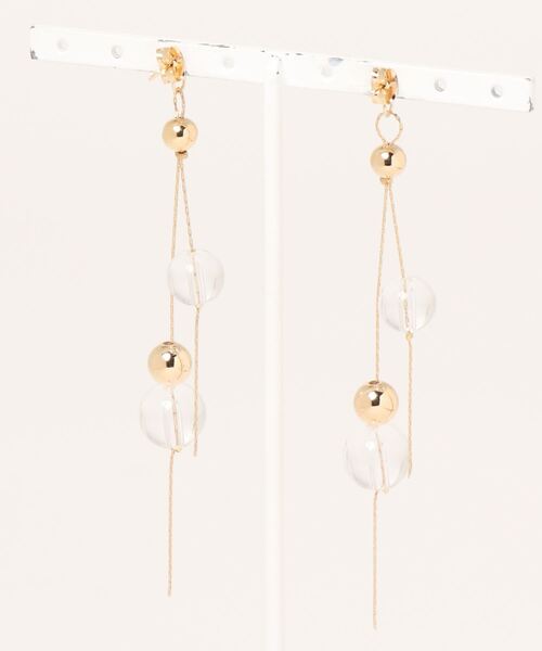 apres jour mignon（アプレジュールミニョン）の「【apresjour mignon×ARIAZ】クリアボールピアス（ピアス（両耳用）・レディース・シルバー/ゴールド・ONESIZE）」の5枚目の写真