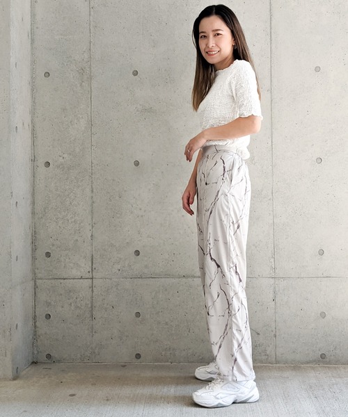 Per sist ence（パーシエンス）の「Per sist ence/パーシエンス　フクレジャカード 5分袖プルオーバー（Tシャツ/カットソー・レディース・アイボリー/オフホワイト/ブラック・FREE）」の7枚目の写真