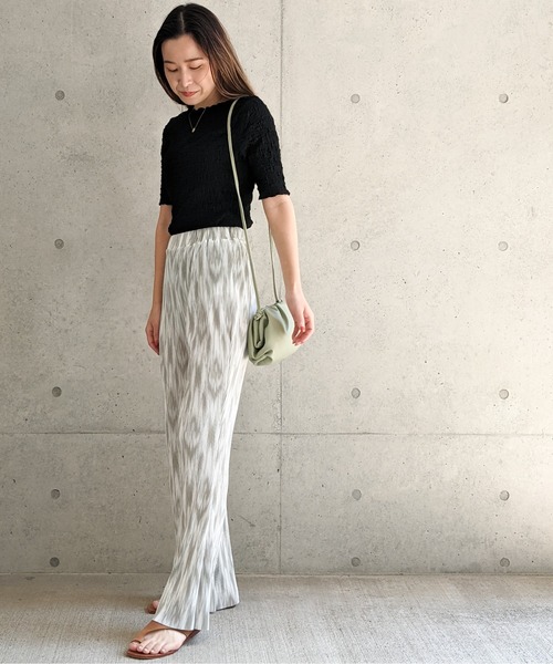 Per sist ence（パーシエンス）の「Per sist ence/パーシエンス　フクレジャカード 5分袖プルオーバー（Tシャツ/カットソー・レディース・アイボリー/オフホワイト/ブラック・FREE）」の11枚目の写真