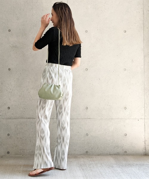 Per sist ence（パーシエンス）の「Per sist ence/パーシエンス　フクレジャカード 5分袖プルオーバー（Tシャツ/カットソー・レディース・アイボリー/オフホワイト/ブラック・FREE）」の13枚目の写真