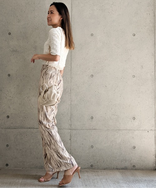 Per sist ence（パーシエンス）の「Per sist ence/パーシエンス　フクレジャカード 5分袖プルオーバー（Tシャツ/カットソー・レディース・アイボリー/オフホワイト/ブラック・FREE）」の20枚目の写真