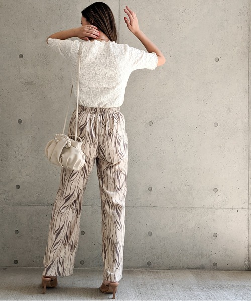 Per sist ence（パーシエンス）の「Per sist ence/パーシエンス　フクレジャカード 5分袖プルオーバー（Tシャツ/カットソー・レディース・アイボリー/オフホワイト/ブラック・FREE）」の22枚目の写真