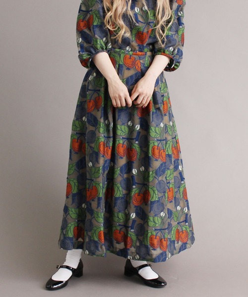 peu pres プープレ ヒメリンゴ ジャガード タックスカート 送